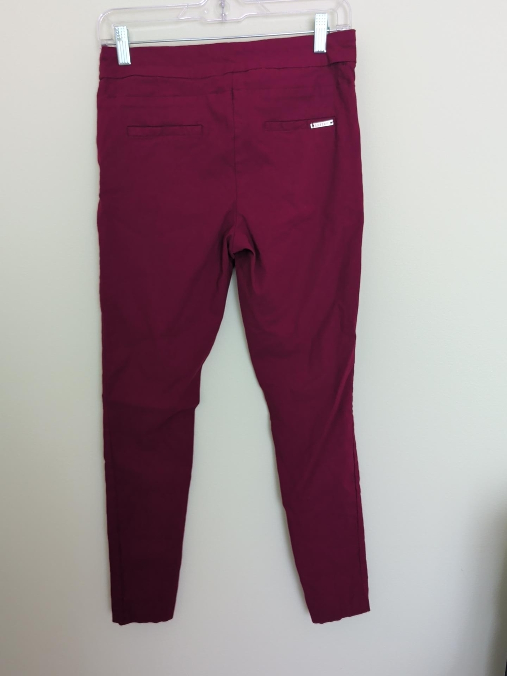 Rekucci Burgundy Pull-On Skinny Pants Size 8